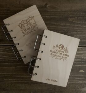 Wooden Notebook with Unlined Paper