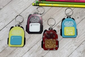 Personalized NFC Emergency Contact Backpack Tag